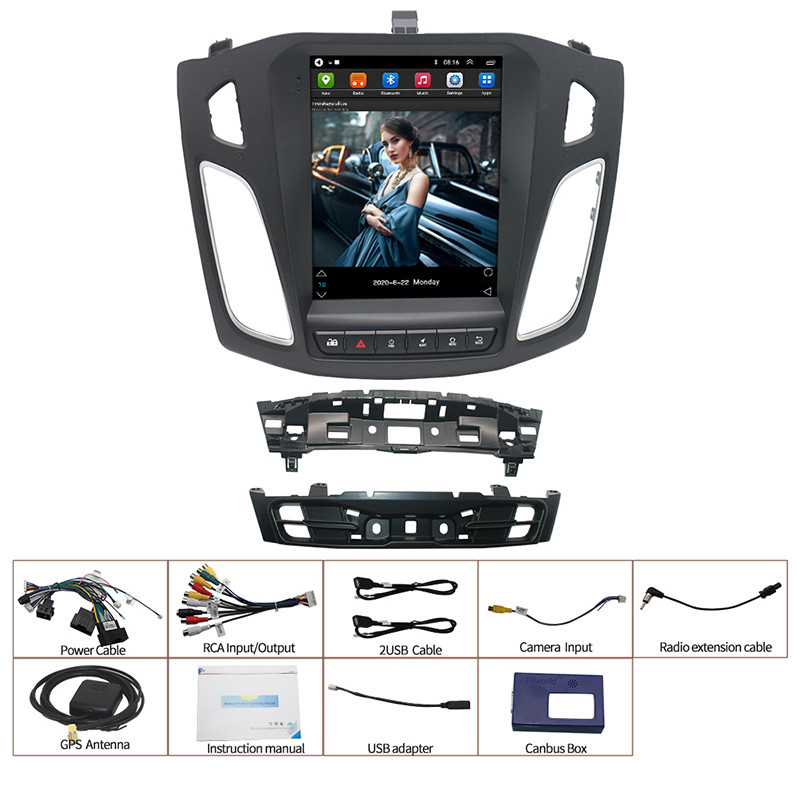 9.7 inch Radio for Ford Focus Android 2011-2019 Vertical Multimedia Car DVD Player