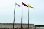 Outdoor Retractable Flag Pole High Strength Material Any Colors Available