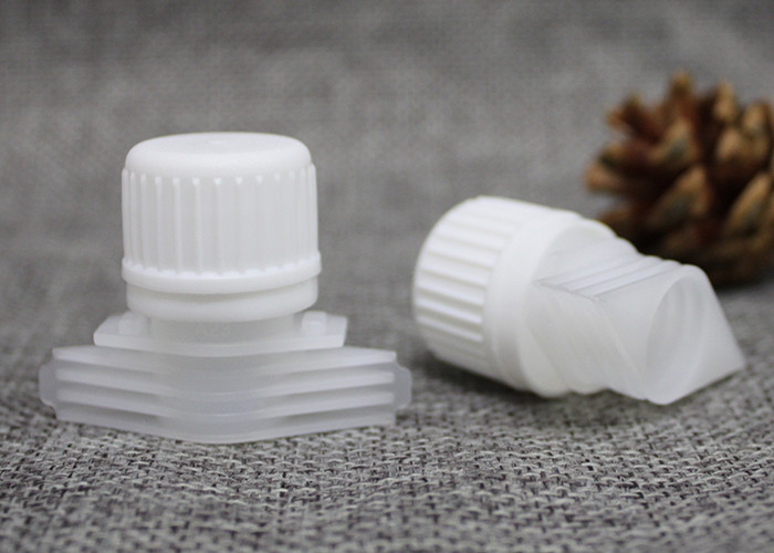 16mm Jelly / Milk / Mask / Cream Pack Plastic Pour Spouts With Screw Caps
