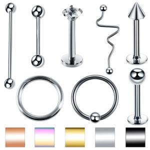 China Steel Ear Stud Segment Rings Nose Hoop Ear Septum Helix Piercings Orelha Cartilage Lip Captive Tongue Piercings Sexy Jew factory