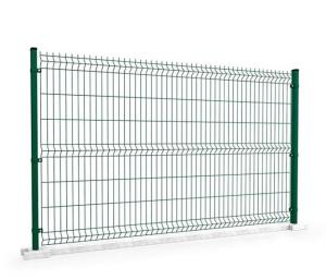 China 50 X 200mm PVC Coated Welded Wire Mesh 1550mm Height Metal Security Fence Panels factory