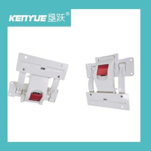 China Hospital Medical Bed Guardrail Bracket White Aluminum Alloy Material factory