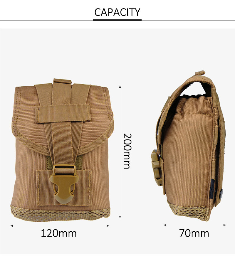 Buckle Type Canvas Water Bottle Carrier Bag For Hiking