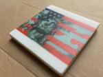 2017 Popular Good Quality 4'' Square Anti Slip Marble Stone Coaster Customized
