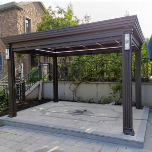 China Aluminum Retractable Pergola Villa Garden Leisure Shade Outdoor Pavilion factory