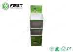 Advertising 4 Shelf Corrugated Retail Cardboard Floor Displays With Color