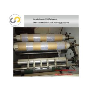Manual multi-functional stretch film rewinding machine from jumbo roll to small