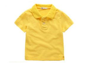 China Soft Cotton Polo Shirts With Company Logo Embroidery / Kids Short Sleeve Polos factory