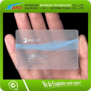 China PVC Transparent Blank Plastic Card (CR80) factory