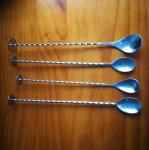 Cocktail Mixing Stainless Steel Bar Spoon Cocktail Shaker Spoon Long Twisted