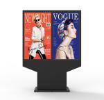 55 Inch Digital Standee Outdoor Signage Kiosk Dual Screen Windows Linux System