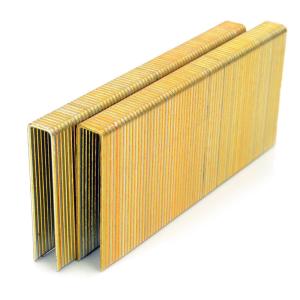 China 16 Gauge Yellow Heavy Duty Crown Staples 38mm Galvanized N17 Senco N factory