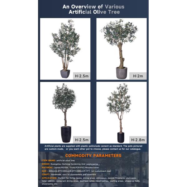 Large Artificial Tree Decorative PlantWedding Giant Faux Olive Tree For Indoor Decoration Silk Plants Luxurious Mall Decoration