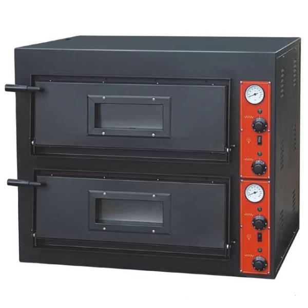Black Painting Electric Pizza Baking Oven With 2 Layer 2 Tray 910x820x750mm