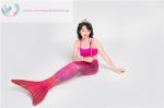 3PCS Purple Mermaid Tail For Swimming , Girls Mermaid Tail Swimsuit
