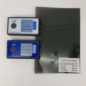 NASIDO MS20 Bright Black Metallic Film Car Window Tint 90%IRR UV Blocking