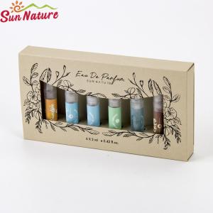China Perfume Oil Roller 2ml Package Tester Kraft Perfume Boxes With Window factory
