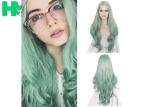 China Fashion Multi Color Synthetic Cosplay Wigs , Long Curly Wave Hair Wigs factory