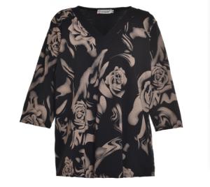 China 2020 New Print Women Fashion Blouses;Oversize 3/4 Sleeve Women Tops factory