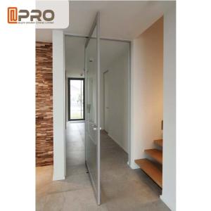 China Internal Aluminum Pivot Sliding Door With Double Glazed Glass Wind Load Resistance Pivot Exterior door pivot hinge door factory
