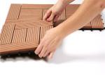 Wood Plastic Composite Easy install Home-decorating DIY Decking Tiles