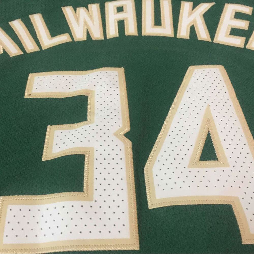 Vivid Image Custom Made Basketball Jerseys Strong Moisture Absorption Milwaukee NO 34