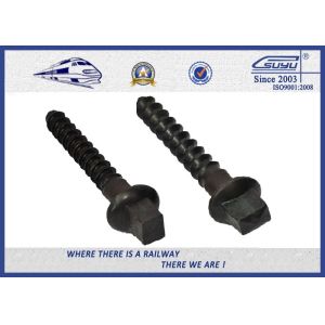 SS Thread Railway Sleeper Screws Zinc Plated / Railway Screw Spikes