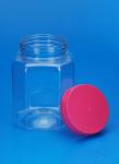Lightweight 500Ml Plastic Jar Food Grade Pe Material 79 * 79 * 109MM Outside