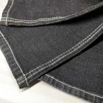 Breathable Sulfur Black Cotton Denim Fabric Cloth 170cm 11.5 Oz