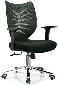 China Study Black Office Revolving Chair Fabric And Mesh Cover Customized Size factory