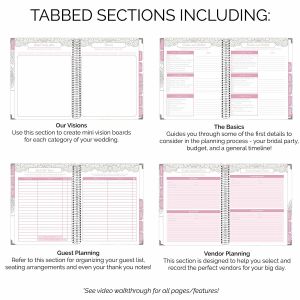 Ring Binding Personalized Pocket Planner , Printable Wedding Planner Reinforced