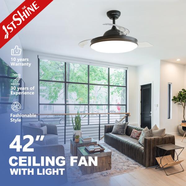 Modern Style 2- 1stshine LED Ceiling Fan with Remote Control and Retractable