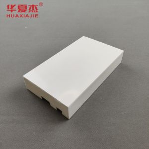 Wood Grain Color WPC Door Frame Square Rectangle Shape White Cape Flat Casing