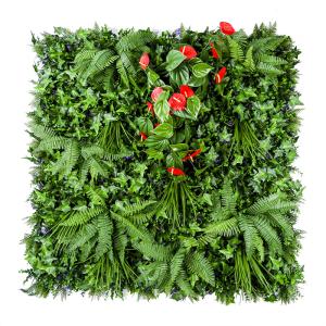 China Dark Green Hedge Artificial Green Walls Vertical Bush Panel 45mm For Garden Decoration factory