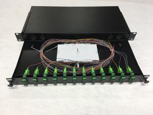 China 19&quot; 1U Sliding Fiber Optic Patch Panel SC Adapter factory
