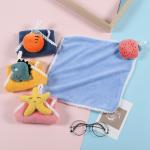 Customized Size Embroidery Logo Ployster Towel For Kids Women Cotton Material