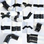 Industrial Cold Rolled Lean Metal Pipe Connectors For ESD Workbench / Work Table