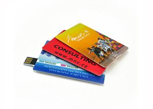 China 4GB Business Card Pendrive with Custom Brand Print and Push-Out Waterproof Memory Stick factory