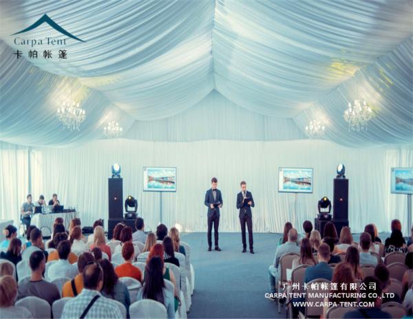 Huge Outdoor High Peak Pavilion Wedding Party Tent 25 X 30m Decorated With