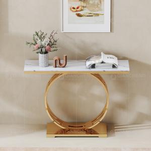 China Metal 201 SS Console Table Living Room In Gold Hallway Furniture factory