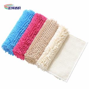 China 16&quot;X24&quot; Door Carpet Mats 1500GSM Microfiber Soft Plush Chenille PU Coating Backing Washable Floor Mat factory