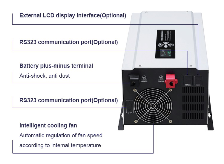 Pure Sine Wave 7.5kw Off Grid Mppt Solar Inverter Hybrid For Solar Panel Ac Condition