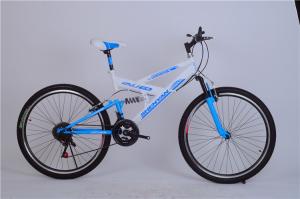 China Cheap price OEM customized logo 21 speed hi ten steel mountain bike for travel with dual suspension factory