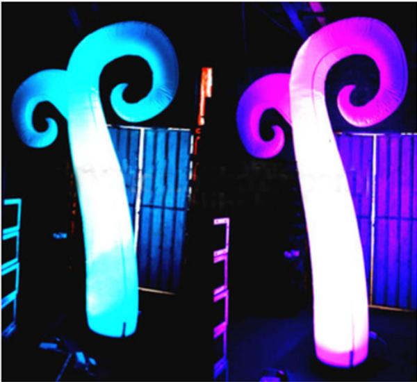 Colour Changing Inflatable Light Tube For Wedding Decoration EN14960 Certificate