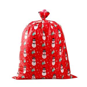 China Eco Friendly Colorful Plastic Gift Wrap Bags , Giant Christmas Gift Wrap Bags factory