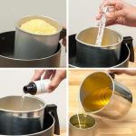 DIY Candle Making Pouring Pot Wax Melting Pitcher and 1200ml Cup in Silver Color