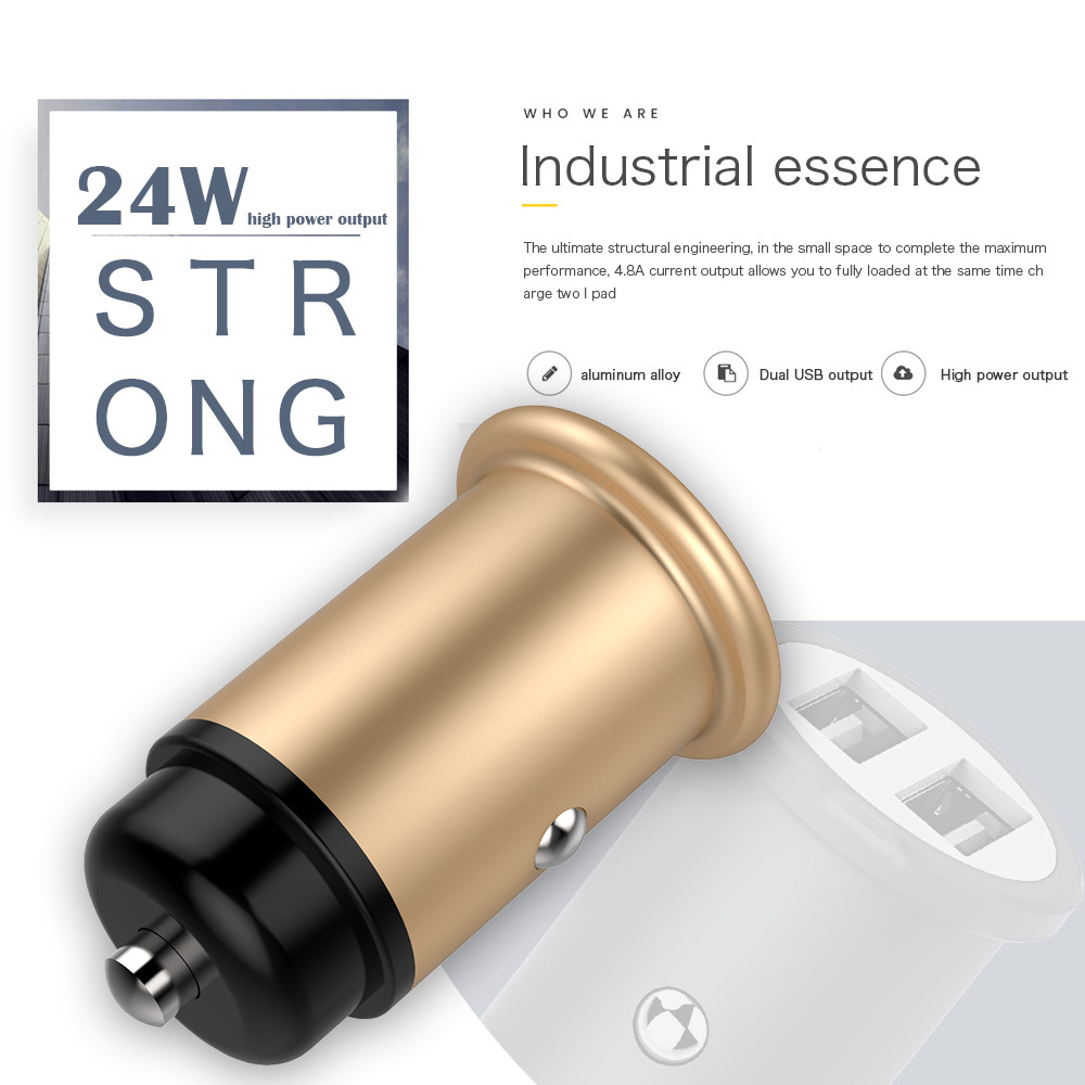 4.8A Dual USB CAR CHARGER Universal Compatible HOCO USB CAR CHARGER for all electronics