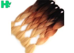China Ombre Natural Synthetic Braided Hair Pieces Afro Wave Tangle Free factory