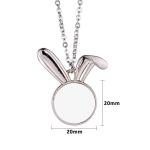Sublimation Rabbit Pendant Necklace Sublimation Bunny Necklace Personalized
