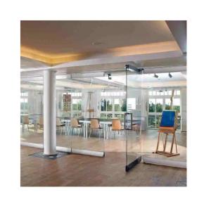 China Simple Fashion End Aluminium Frameless Glass Door with Stainless Steel Screen Netting factory